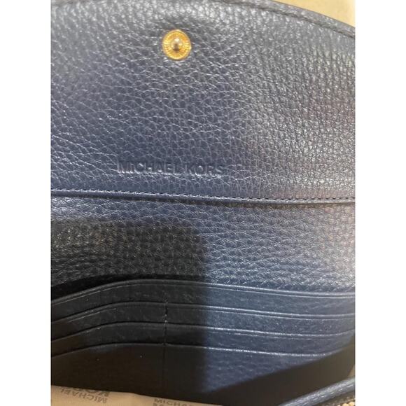 Michael Kors JET SET blue leather wallet (400 - Picture 7 of 7